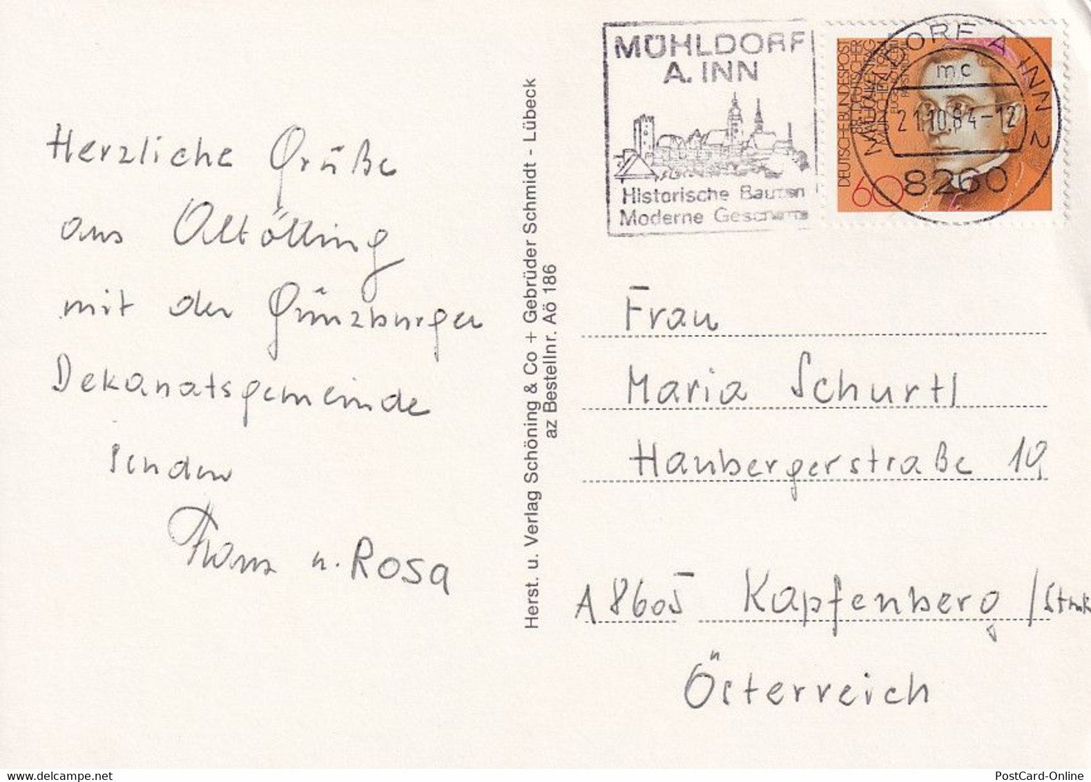 12 - Deutschland - Altötting , Wallfahrtsort , Kirche , Madonna  - Gelaufen 1984 - Altoetting
