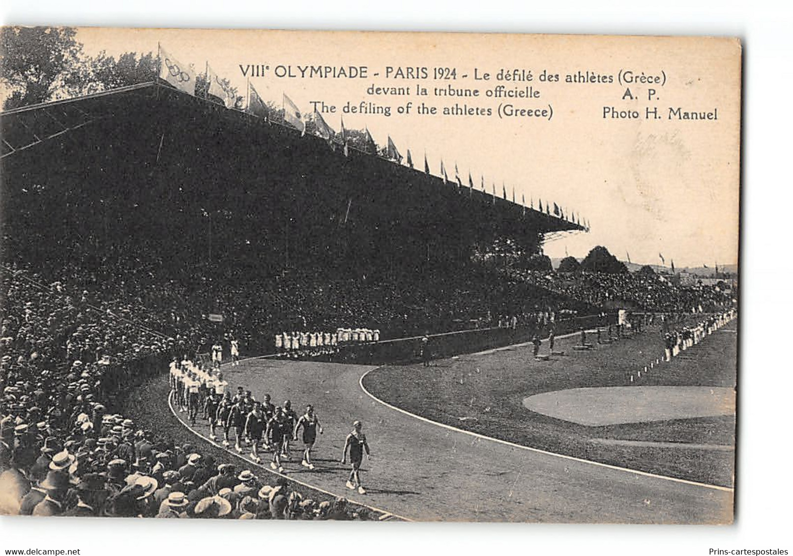 CPA Stade De Colombes  - Le Défilé Des Athletes Grece - Jeux Olympiques De 1924 - Olympic Games