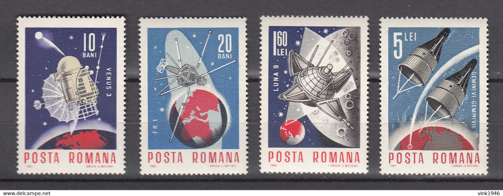 Romania 1966,4V,space,aerospace,ruimtevaart,luft Und Raumfahrt,de L'aérospatiale,MNH/Postfris(A3927) - Amérique Du Nord