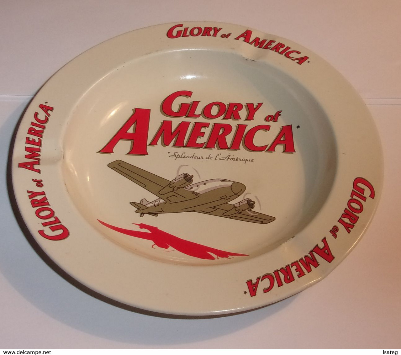 Cendrier Vintage Glory Of America, Splendeur De L'amérique En Métal - Metallo