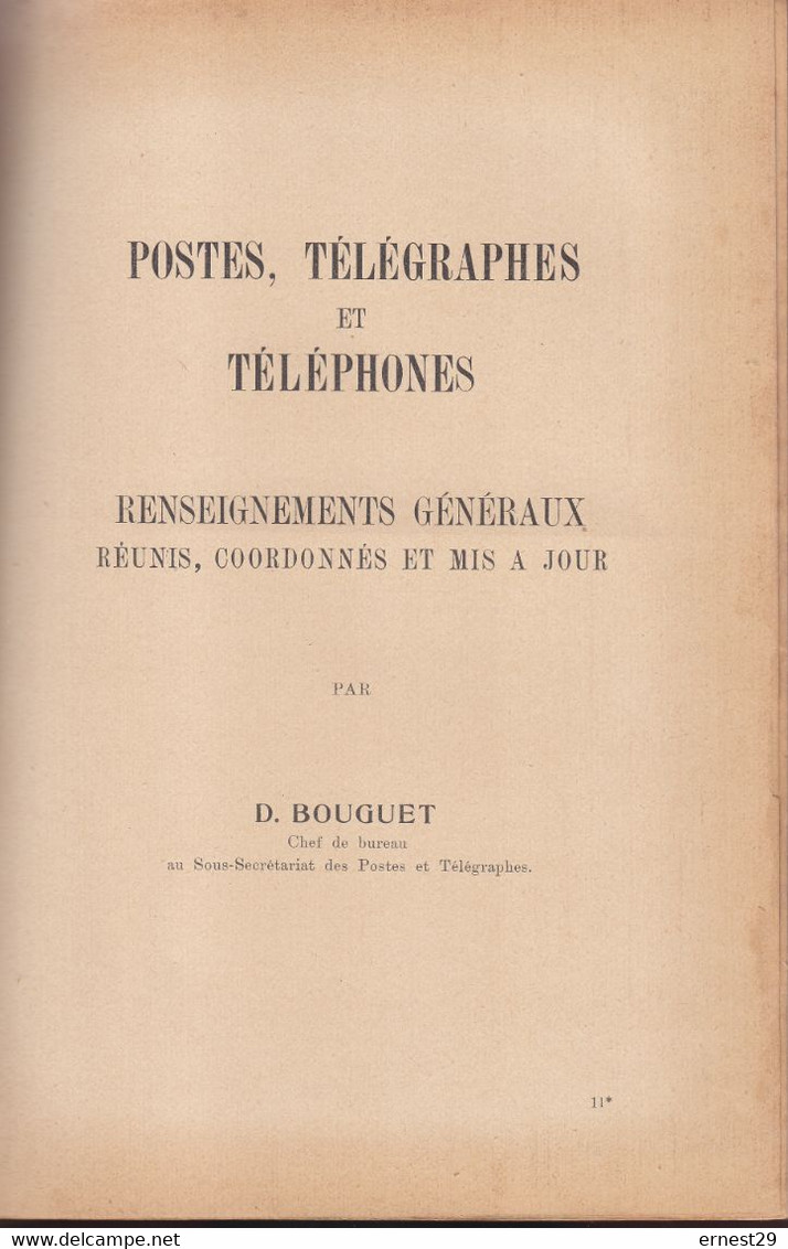 Le Livre D’or Du Négociant 1905 De M Potel Dont 100 Pages Consacrées à La Poste Télégraphe Téléphone écrites Par D Bougu - Philatélie Et Histoire Postale