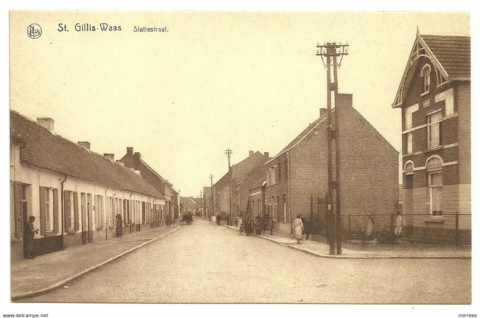St - Gilles - Waas  -  Statiestraat - Sint-Gillis-Waas
