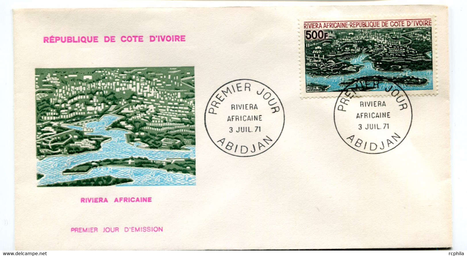 RC 19116 COTE D'IVOIRE PA N° 51 RIVIERA AFRICAINE 1971 FDC 1er JOUR - TB - Costa D'Avorio (1960-...)
