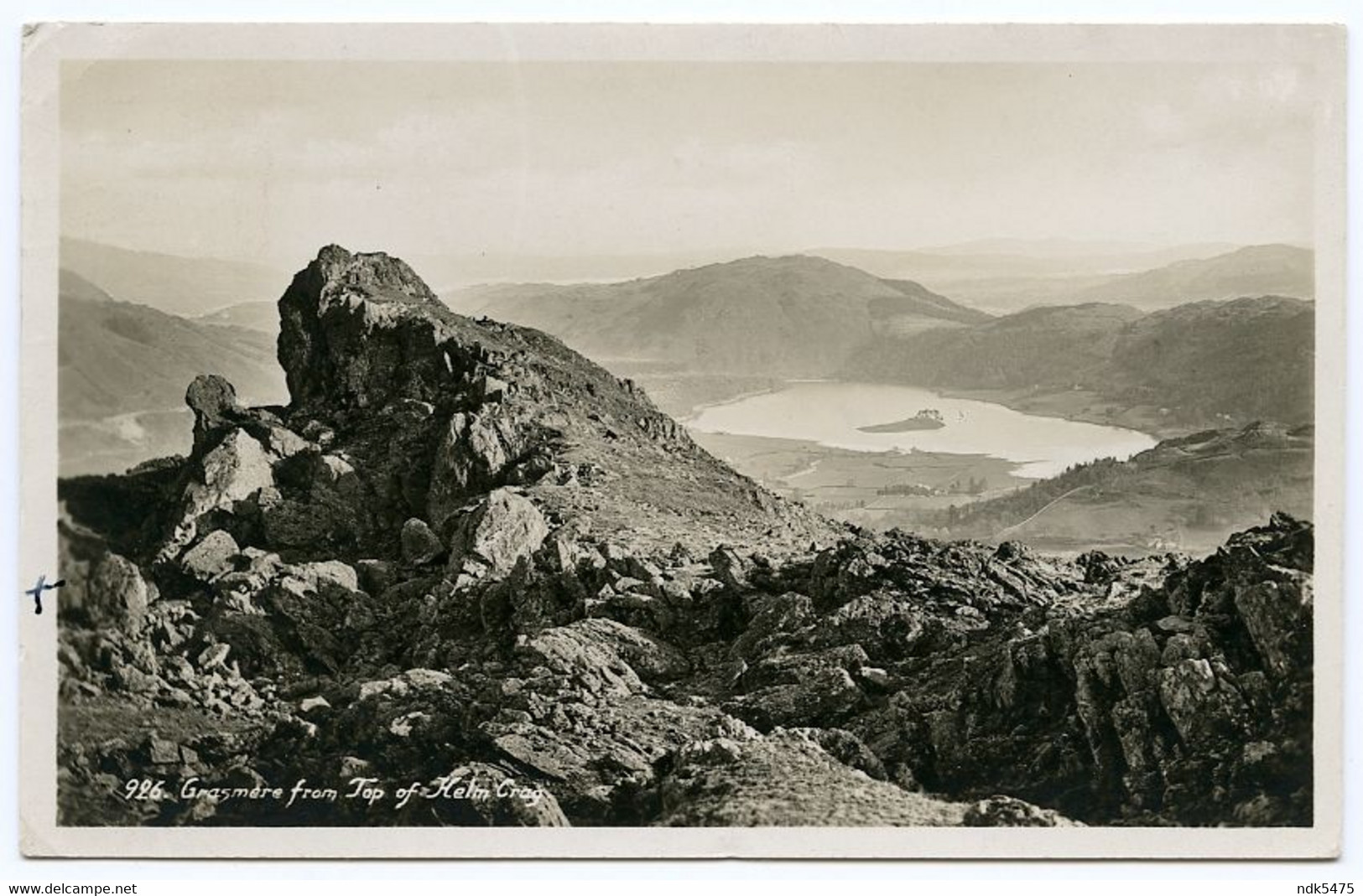 LAKE DISTRICT : GRASMERE FROM TOP OF HELM CRAG (ABRAHAM'S) / ADDRESS - WHITTLESFORD, ROYSTON ROAD - Grasmere