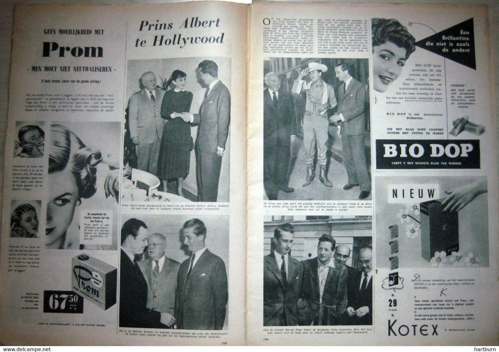 Prins Albert Te Holywood (10.11.1955) Royalty - Otros & Sin Clasificación