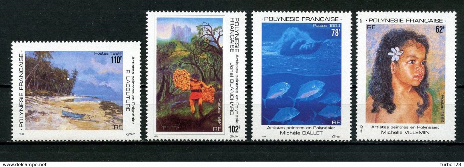 POLYNESIE 1994 N° 468/471 ** Neufs MNH Superbes C 11 € Artistes Peintres Tableaux Peintures Paintings Lacouture - Unused Stamps