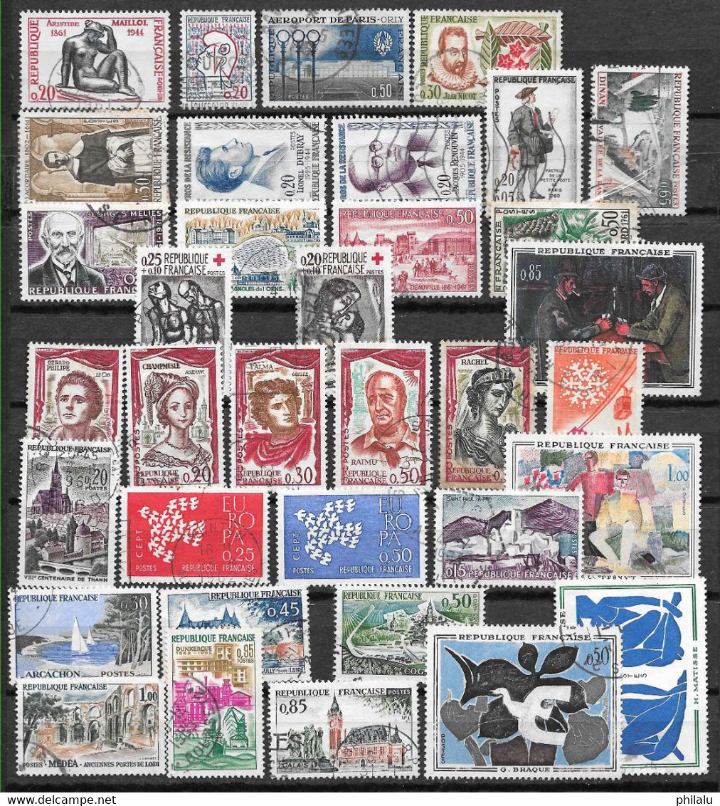 FRANCE Lot Oblitérés Année 1961 - Usados