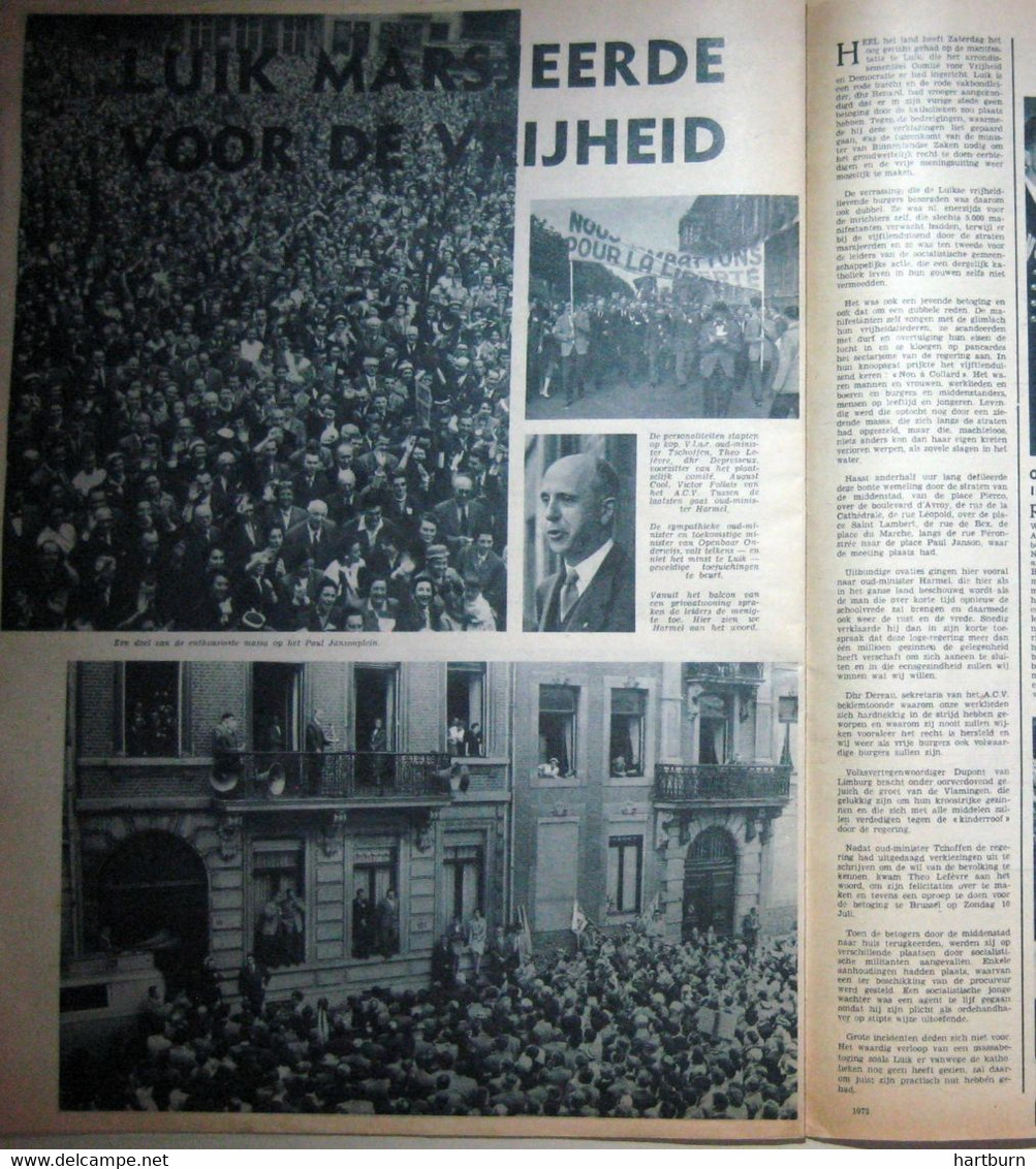 Luik Marcheerde Voor De Vrijheid (07.07.1955) Liege - Altri & Non Classificati