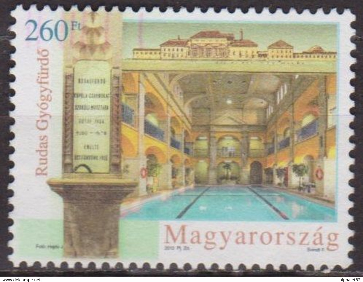 Stations Thermales - HONGRIE - Bains Rudas, Budapest - N° 4473 - 2012 - Used Stamps