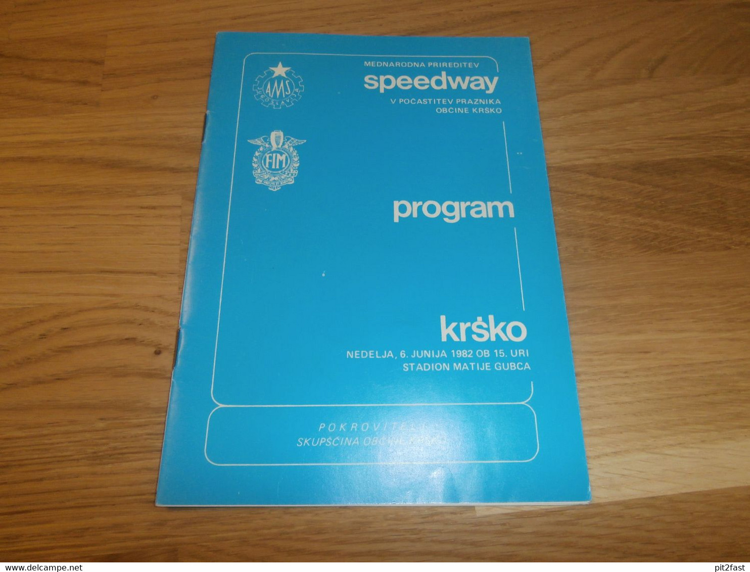 Speedway Krsko 6.06.1982 , Slowenien , Programmheft / Programm / Rennprogramm !!! - Motos