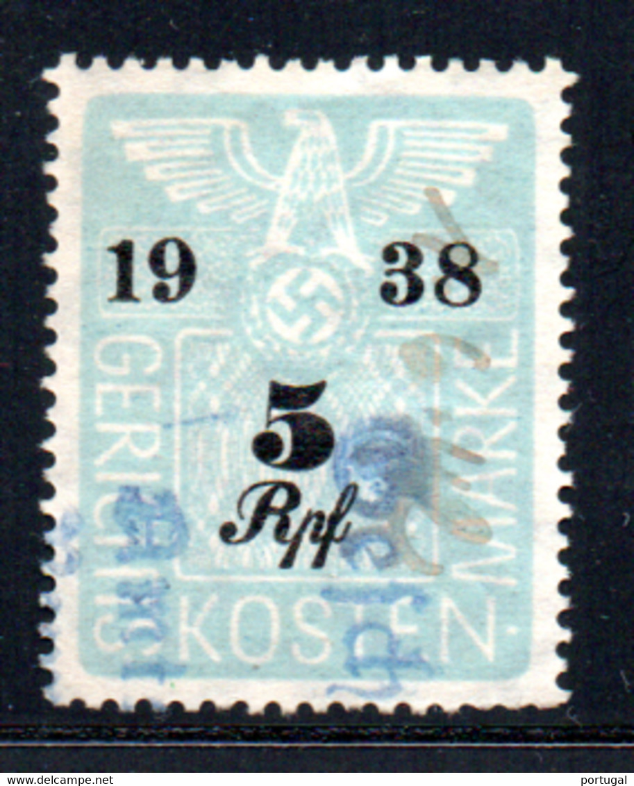 1938 REICH GERICHTS KOSTEN MARKE SS WWII STEUER FISCAUX COURT FEE REVENUE GERMANY 3rd REICH - Gebraucht