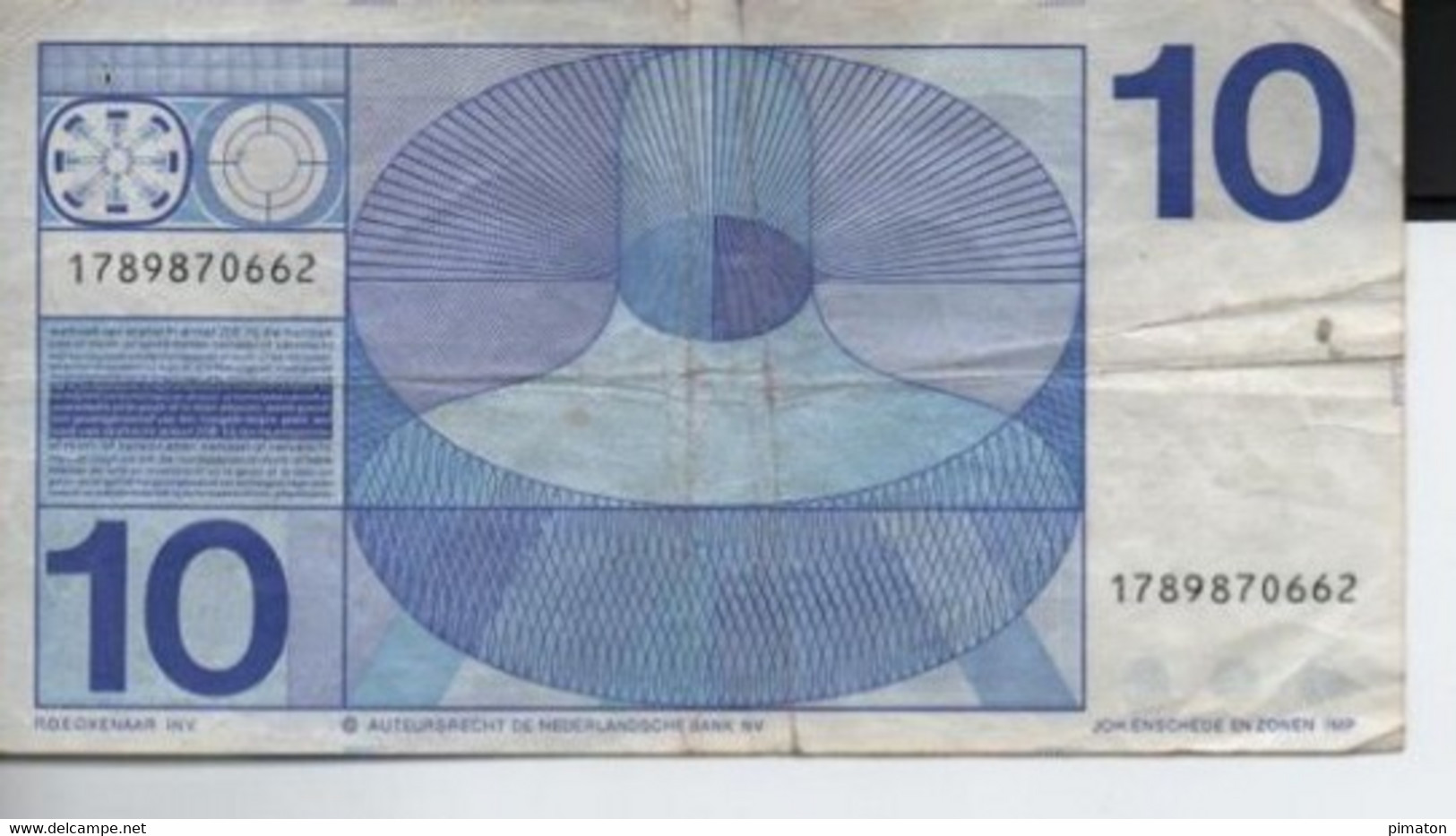 10 GULDEN     (  25- 4 - 1968 ) - Andere & Zonder Classificatie