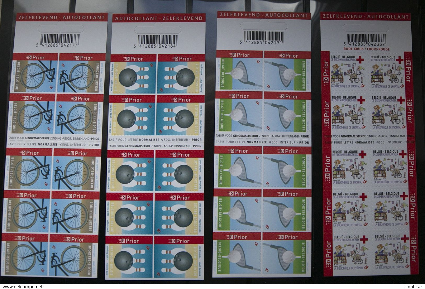 Timbres neufs de Belgique – COB 3599 à 3740 – Année complète 2007 avec blocs et carnets