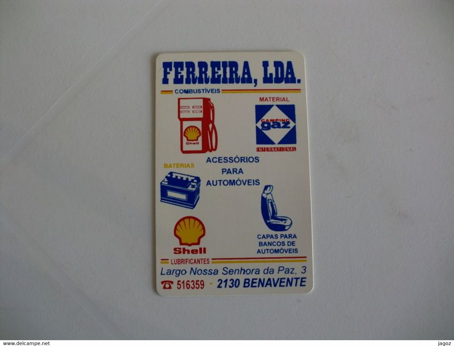 Shell Ferreira Benavente Portugal Portuguese Plastic Pocket Calendar 1995 - Tamaño Pequeño : 1991-00