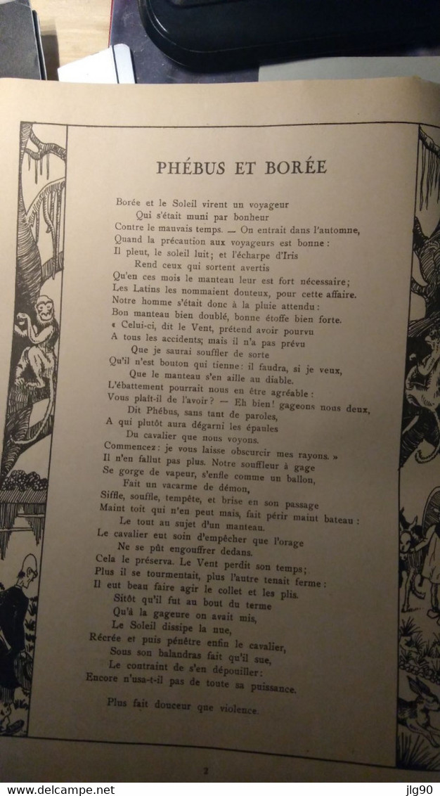 36 Fables De La FONTAINE Ed. Gordinne LIEGE 1940, Papier Standard, Glacé, Illustrations Monochromes Et Couleurs - Auteurs Français