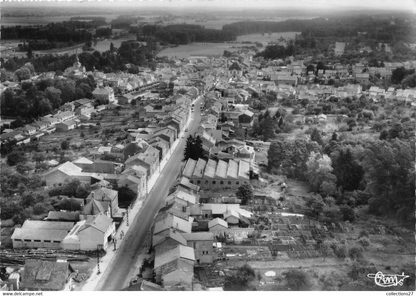 51-SERMAIZE-LES-BAINS- RUE DE VITRY ET VUE GENERALE AERIENNE - Sermaize-les-Bains