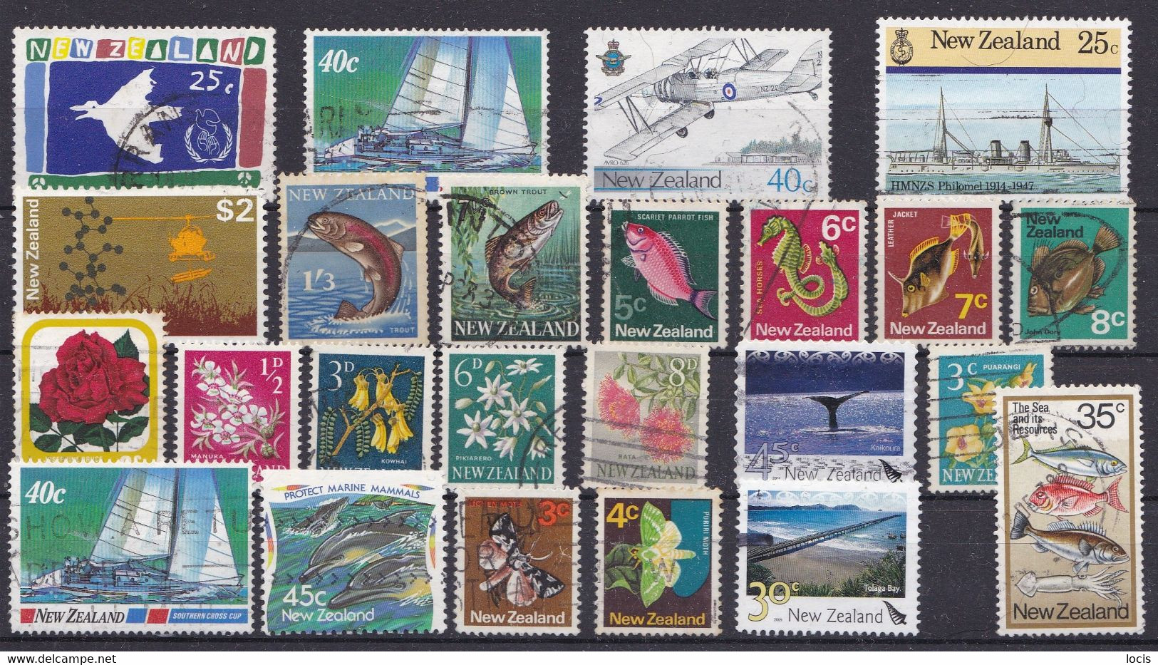 NEW ZEALAND Different Used Stamps - Lots & Serien