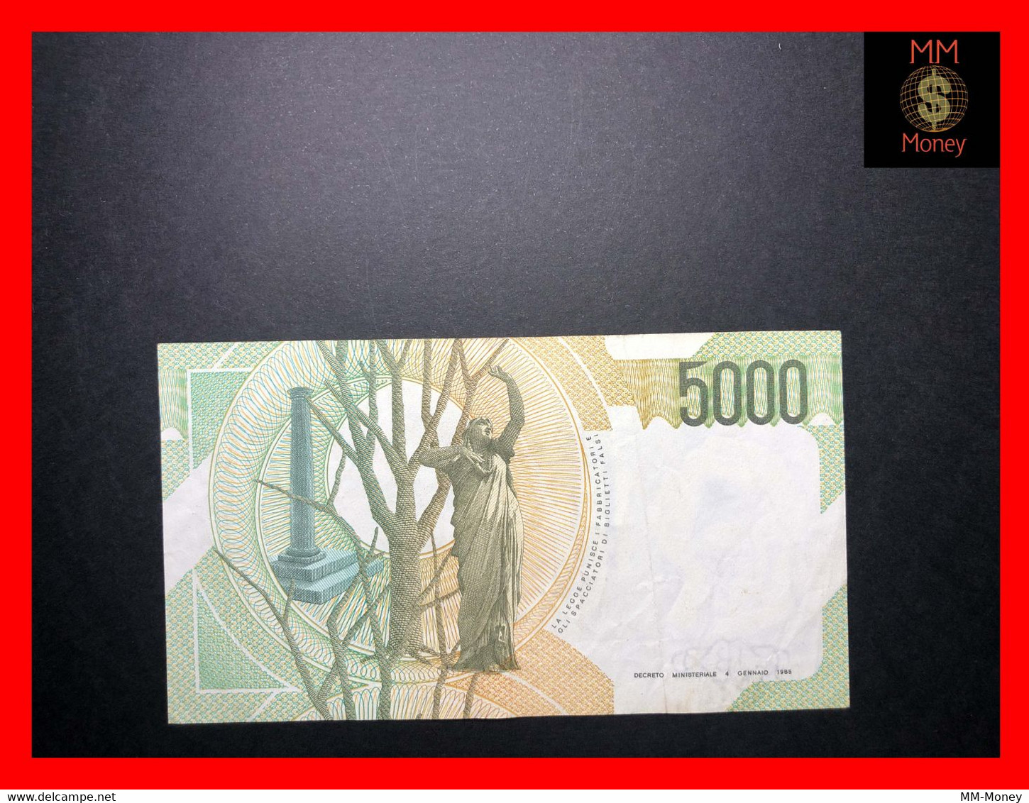 ITALY 5.000  5000 Lire  26.11.1996   P. 111  "nice Prefix Serial  DD......D"    VF \ XF       [MM-Money] - 5000 Lire