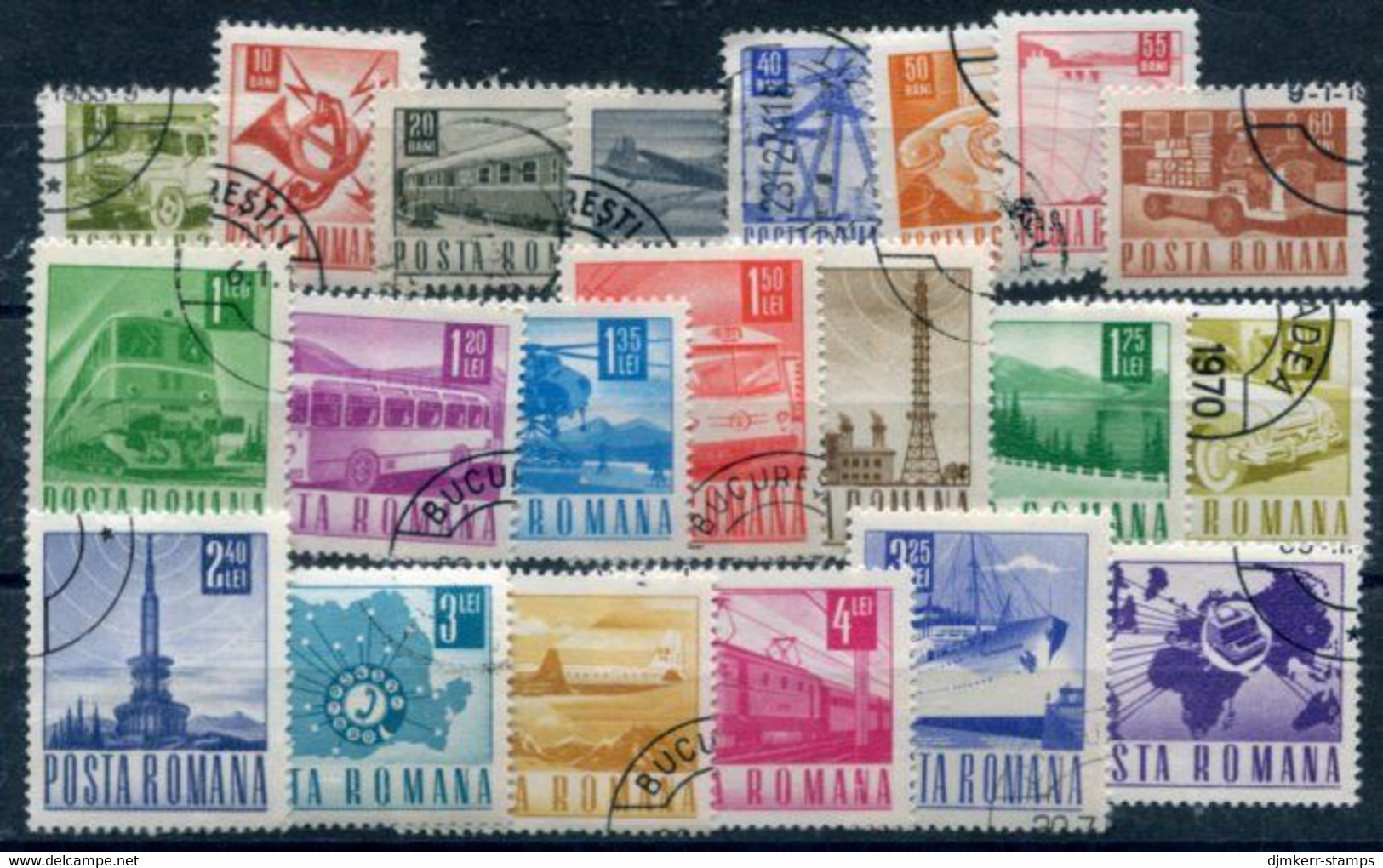 ROMANIA 1967-69 Definitive: Post  And Telecommunications (21 Including 1969 Values)  Used.  Michel 2639-57, 2745-46 - Gebraucht