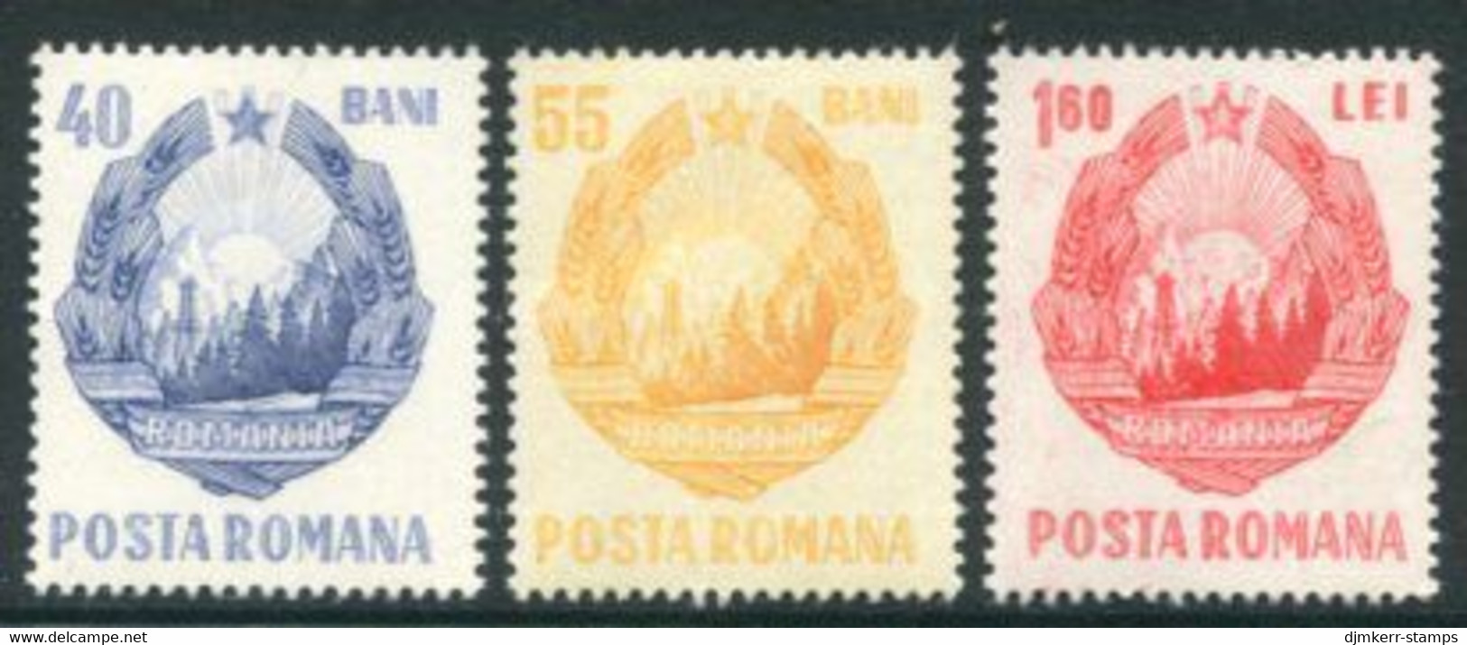 ROMANIA 1967 State Arms MNH / **.  Michel 2631-33 - Unused Stamps