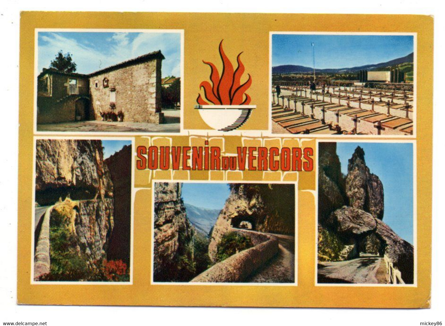 Souvenir Du VERCORS--1977---Multivues  (cimetière Résistance)--.cachet AUTRANS-38 ..à  Saisir - History