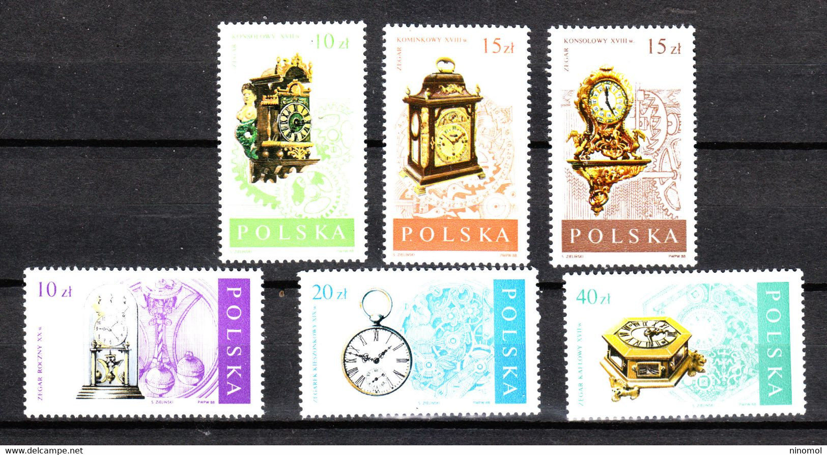 Polonia   -  1988.  Orologi History.  Watches . Complete MNH Series Very Fine - Horlogerie