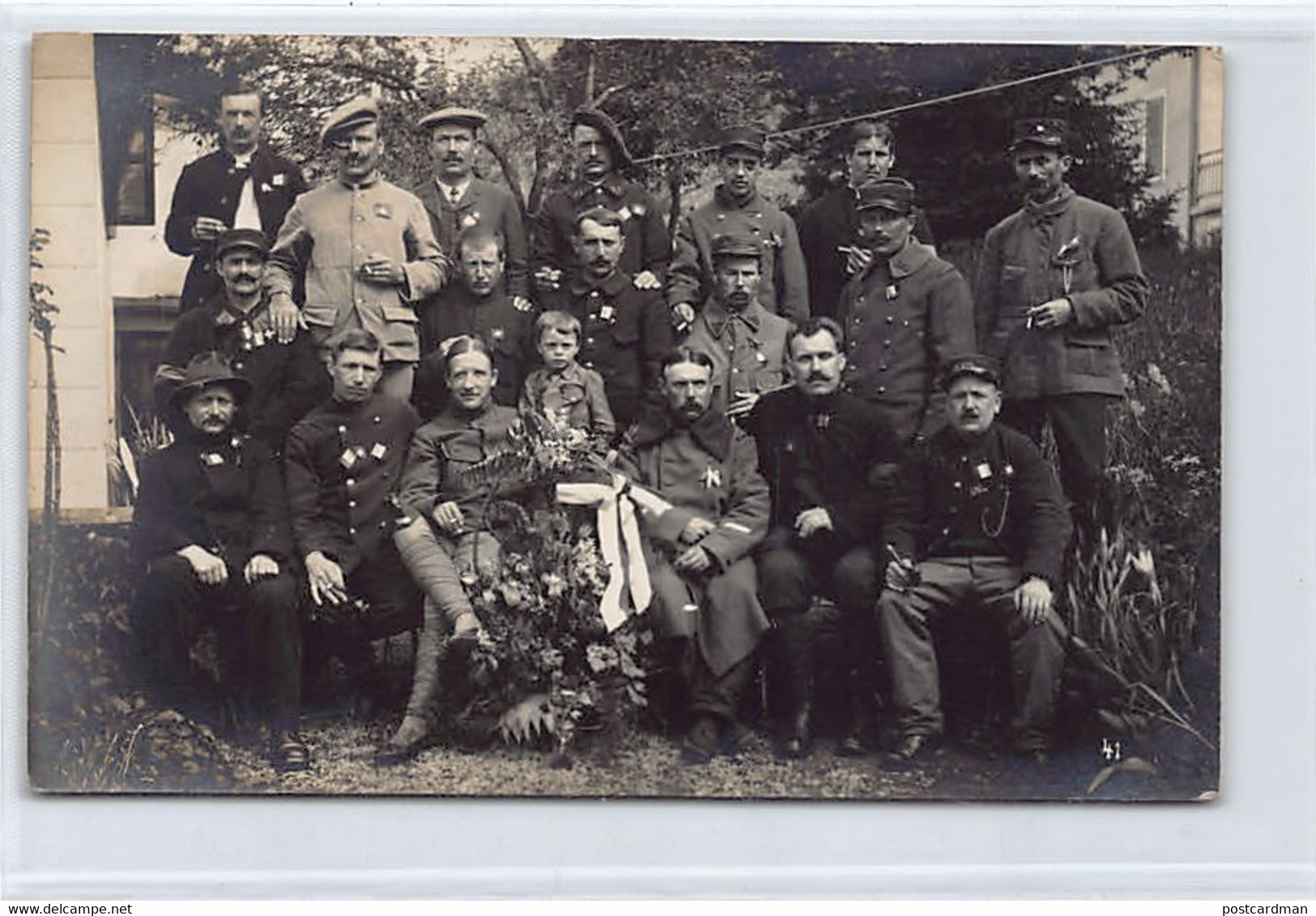 BRENT Montreux (VD) Groupe De Soldats Français Internés - CARTE PHOTO H. Dufaux 6 Juin 1916 - Montreux