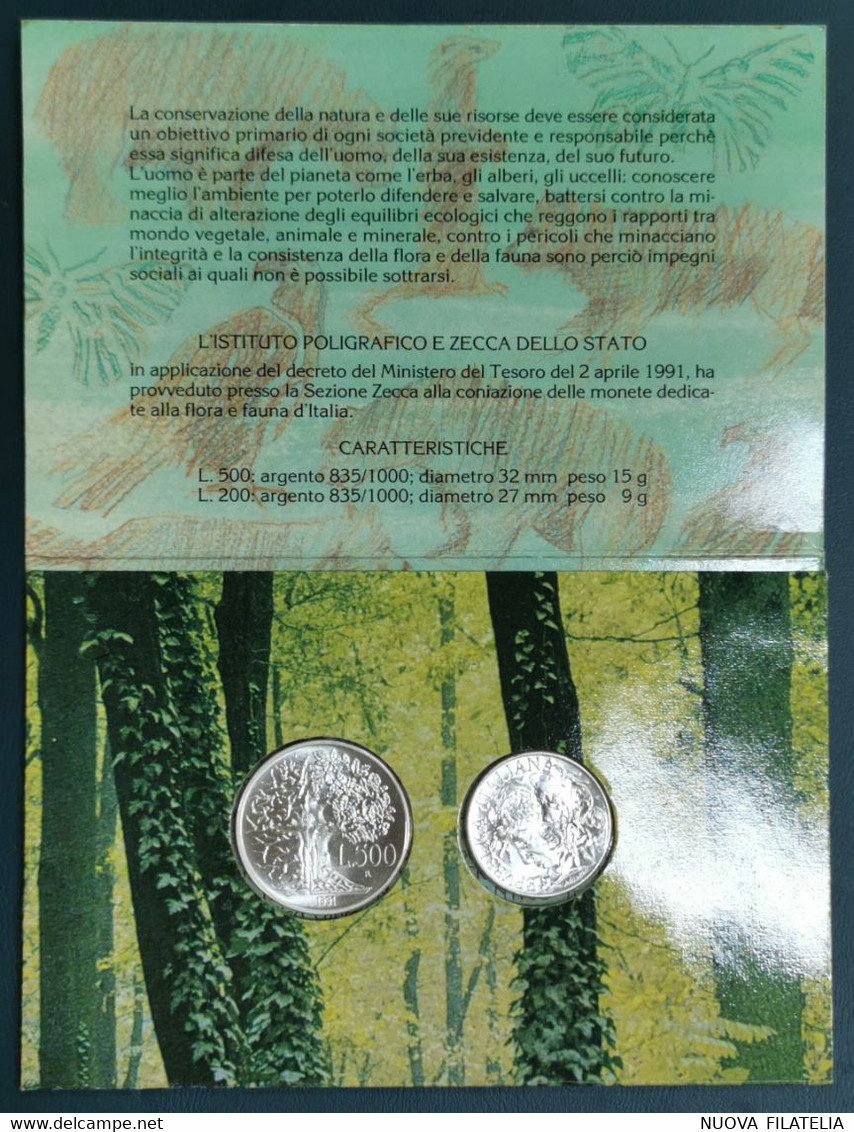 ITALIA 1991 FLORA E FAUNA - Commemorative