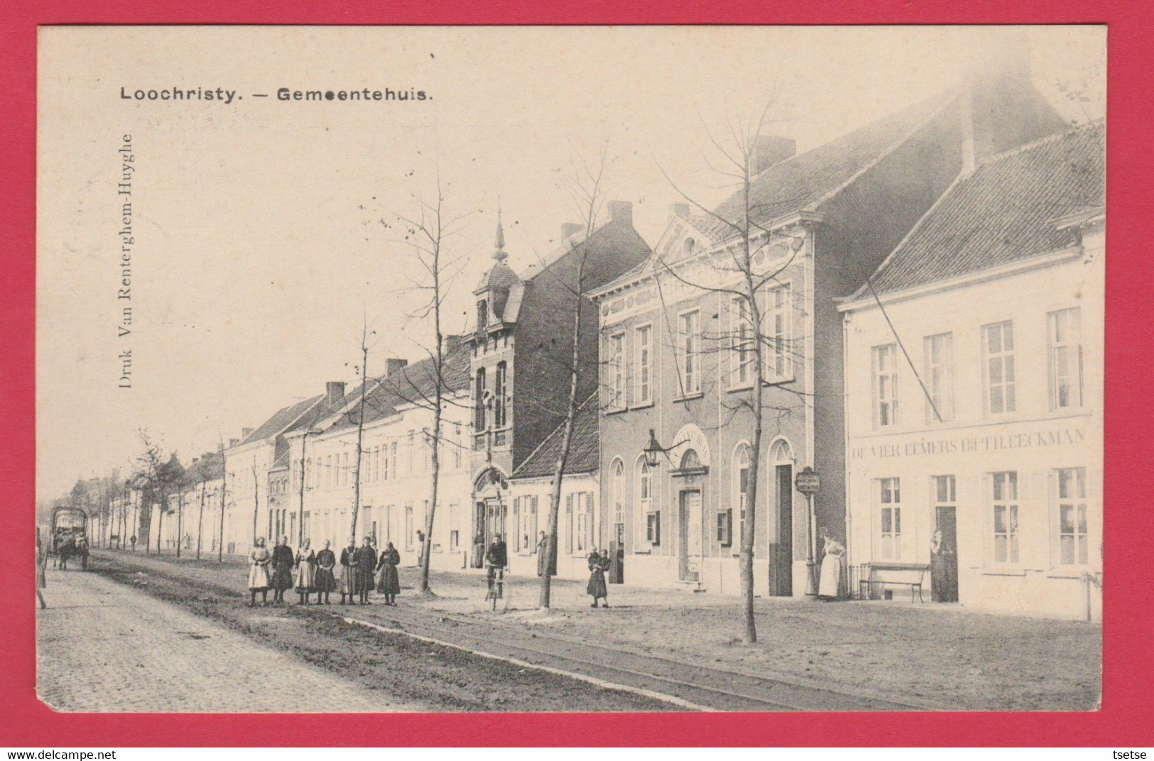 Lochristi - Gemeentehuis ... Geanimeerd  - 1913  ( Verso Zien ) - Lochristi