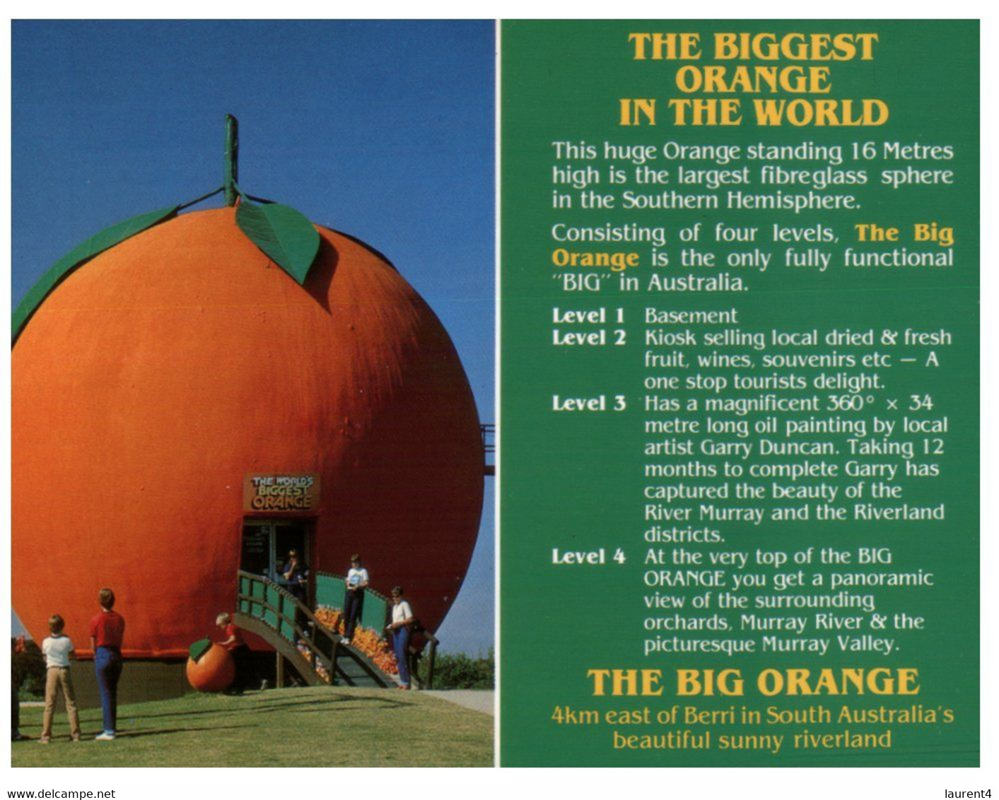 (W 15) Australia - SA - Big Orange Near Berri - Autres & Non Classés