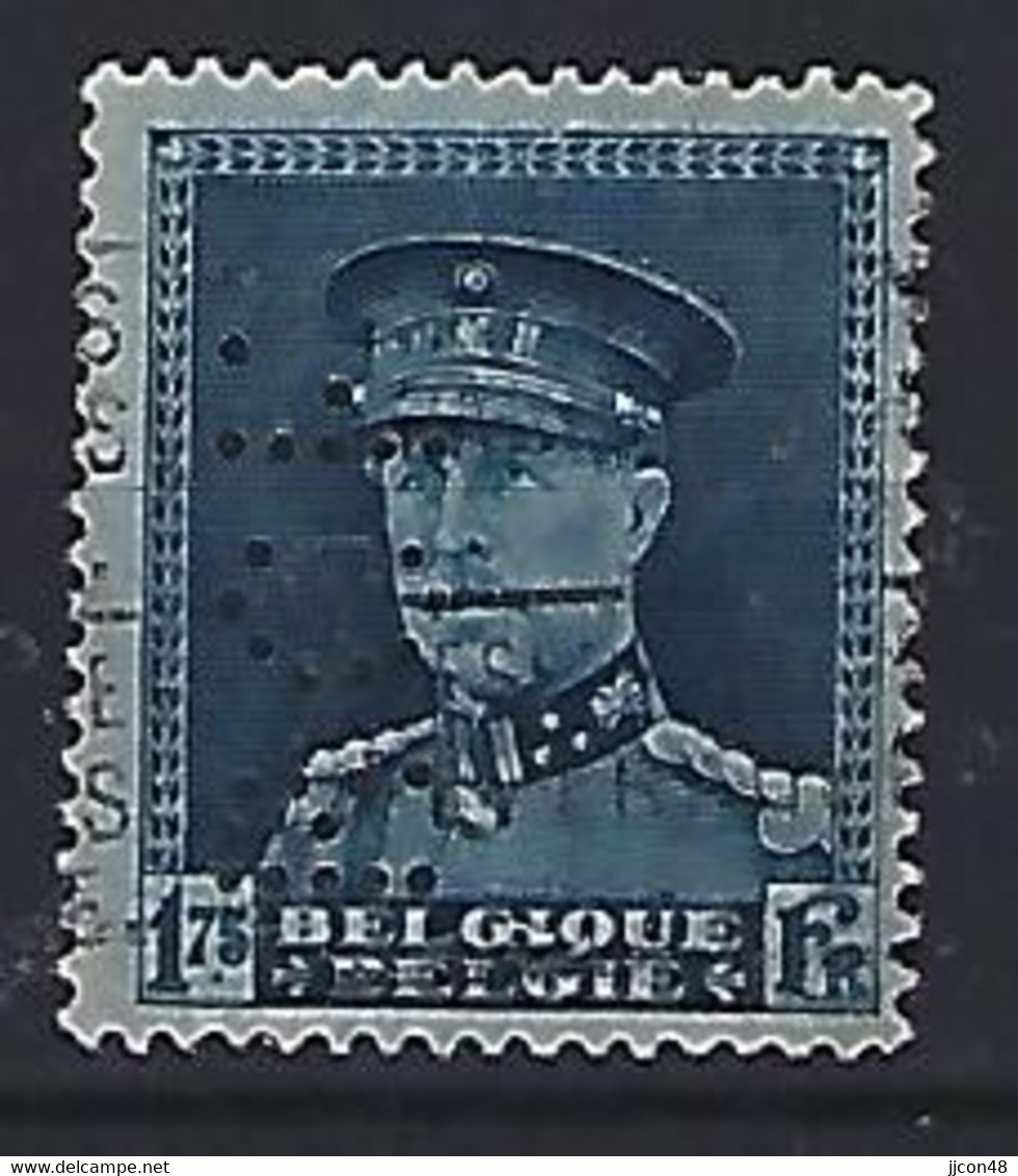 Belgium 1931-32  Perfins  (o)  Mi.308  (BP) - 1909-34