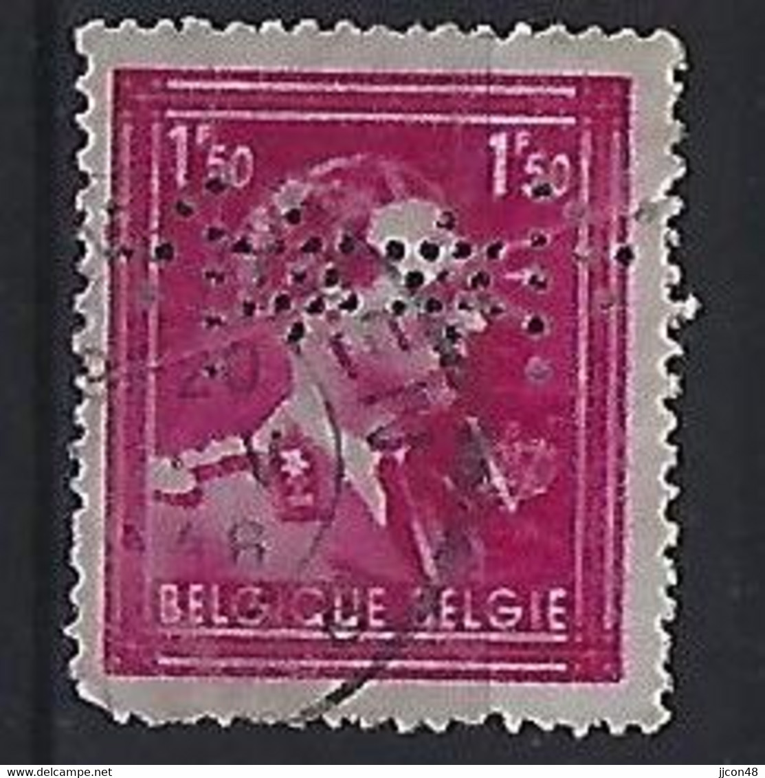 Belgium 1944-57  Perfins  (o)  Mi.686 A  (M**M) - 1934-51