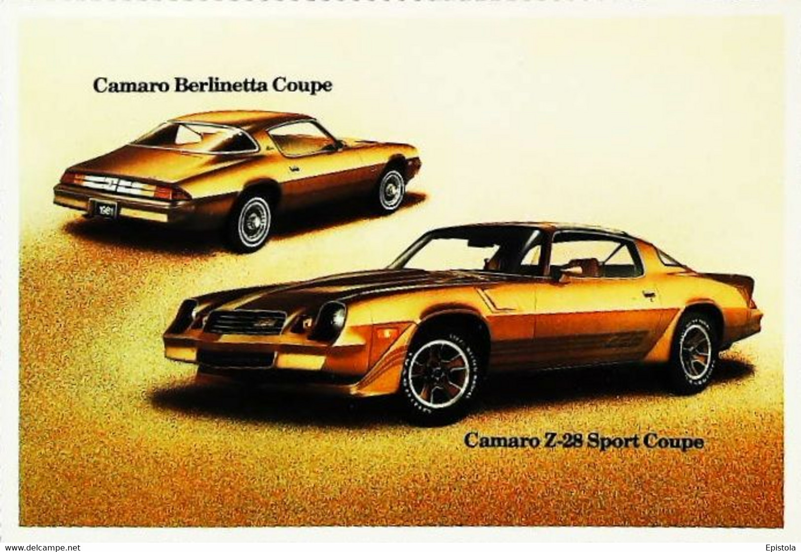 ► CAMARO  Berlinetta Coupé & Z28 Coupé Sport 1981 - Publicité Automobile Américaine (Litho. U.S.A.) - Roadside - IndyCar