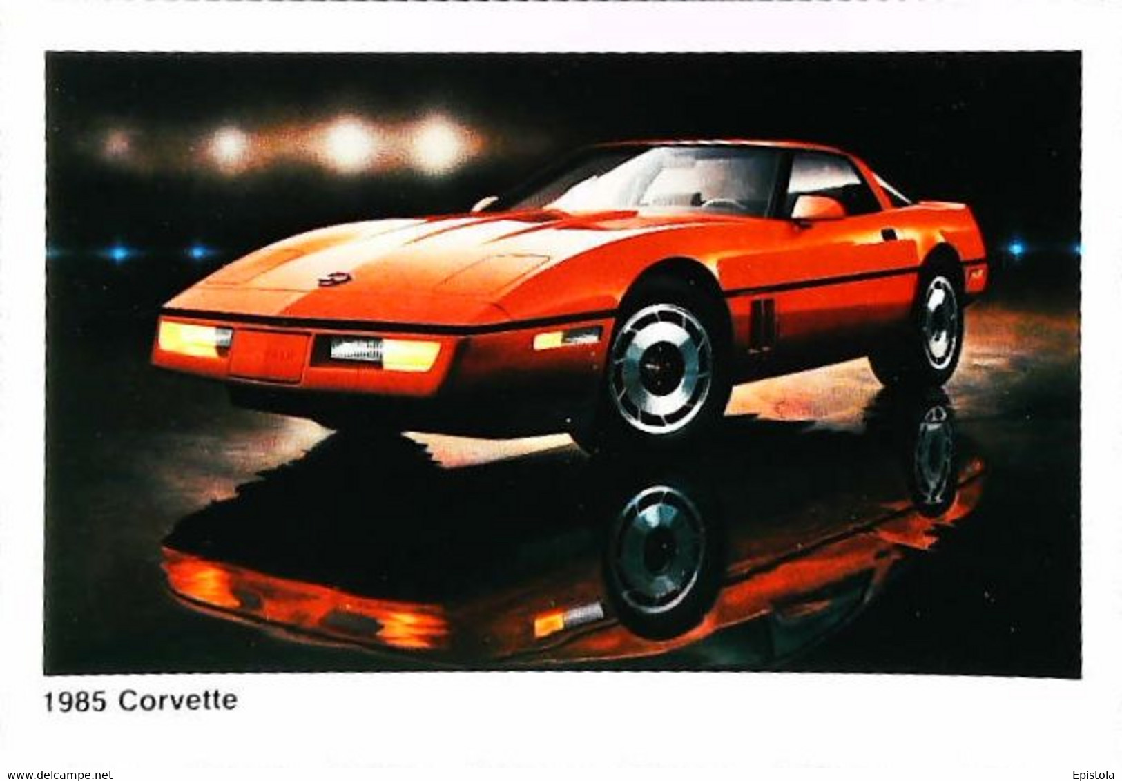 ► CORVETTE Chevrolet 1985 - Publicité Automobile Américaine (Litho. U.S.A.) - Roadside - Rutas Americanas
