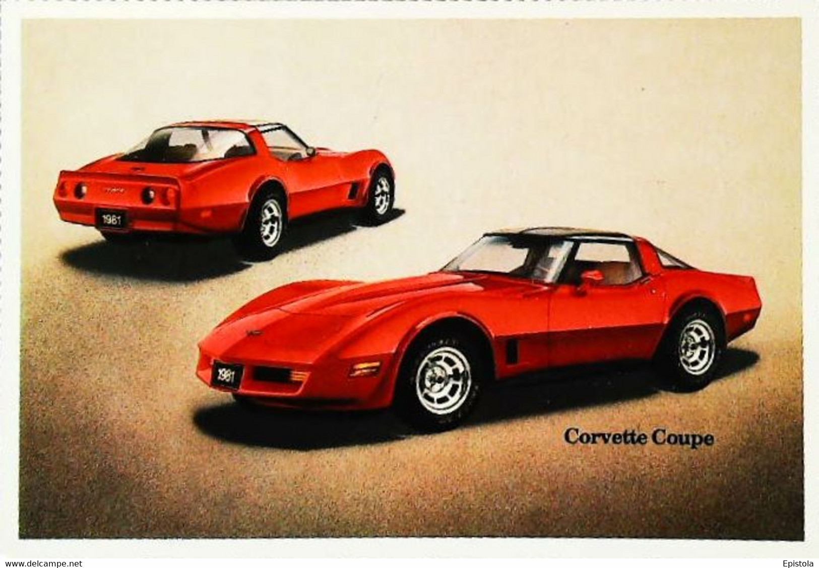 ► CORVETTE Chevrolet 1981 - Publicité Automobile Américaine (Litho. U.S.A.) - Roadside - American Roadside