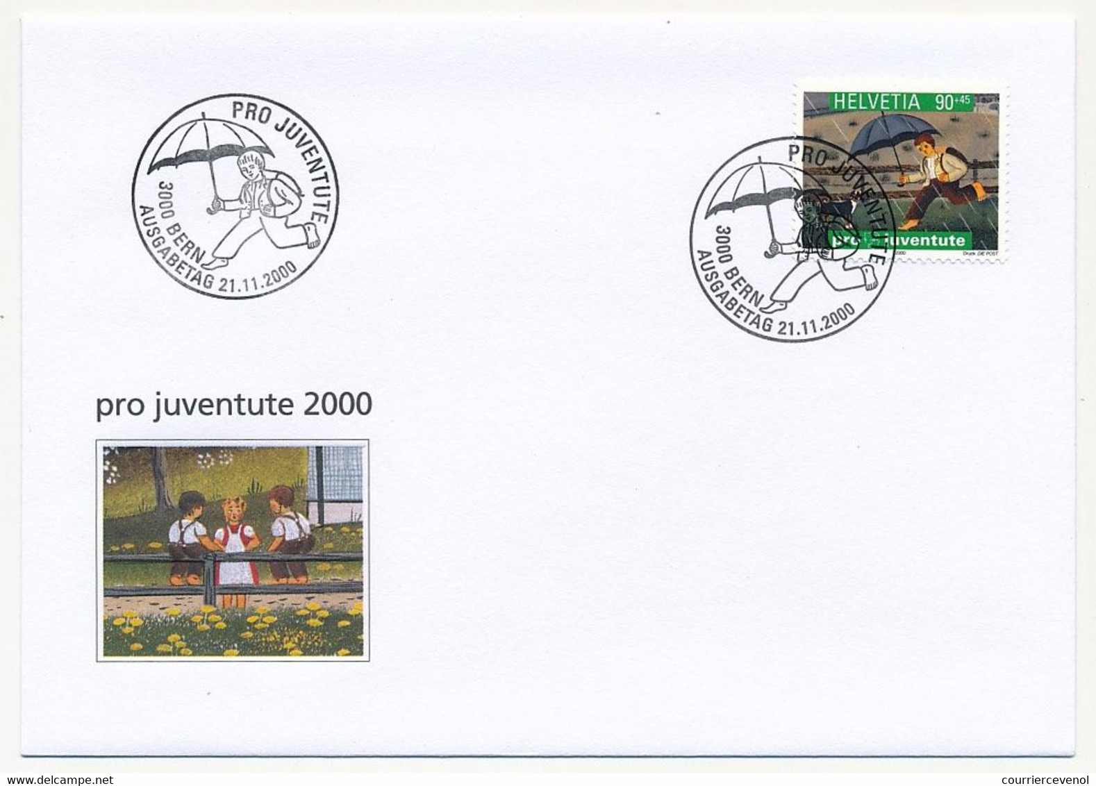 SUISSE -  FDC 2000 - Pro Juventute 2000 - Berne - 21/11/2000 - 5 Enveloppes ( 2 Séries ) - FDC