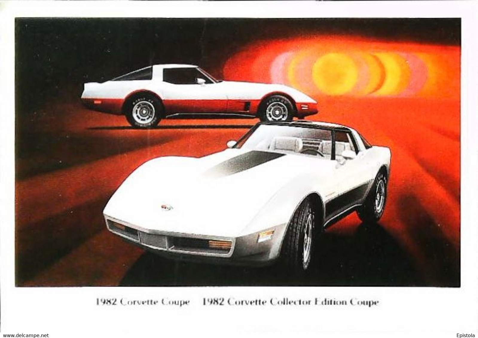 ► CORVETTE Collector Edition Chevrolet 1982 - Publicité Automobile Américaine (Litho. U.S.A.) - Roadside - IndyCar
