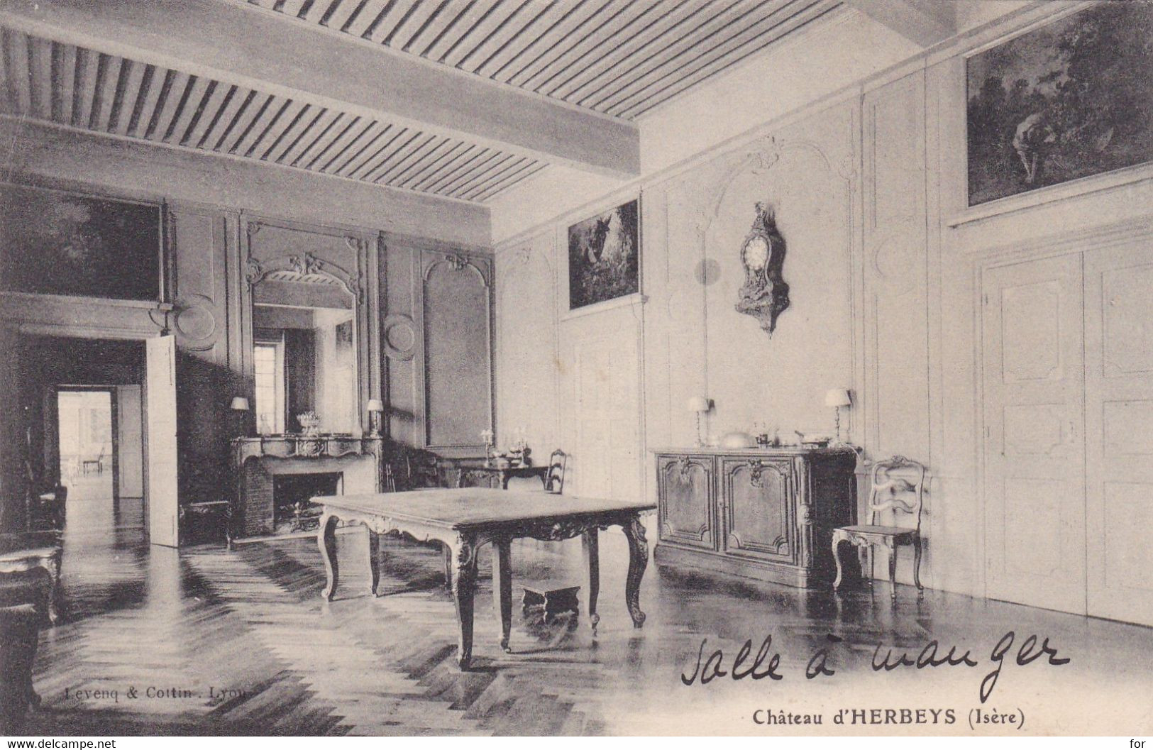 Isère : HERBEYS : Château : Intérieur - Salle à Manger : - Herbeys