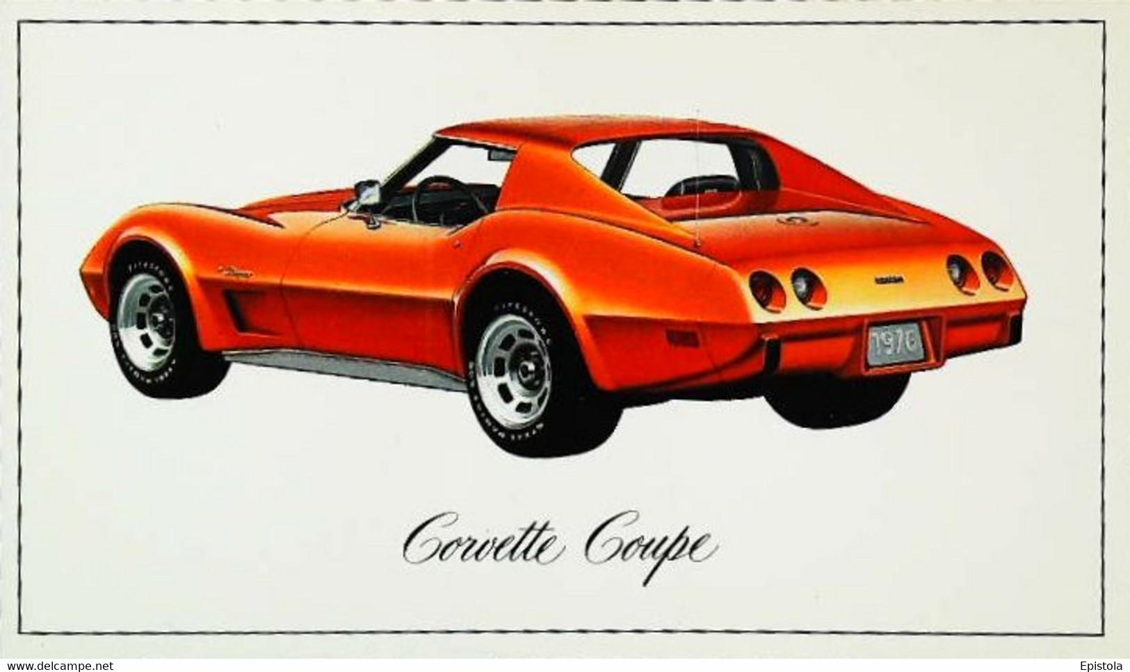 ► CORVETTE Coupé Chevrolet 1976 - Publicité Automobile Américaine (Litho. U.S.A.) - Roadside - American Roadside
