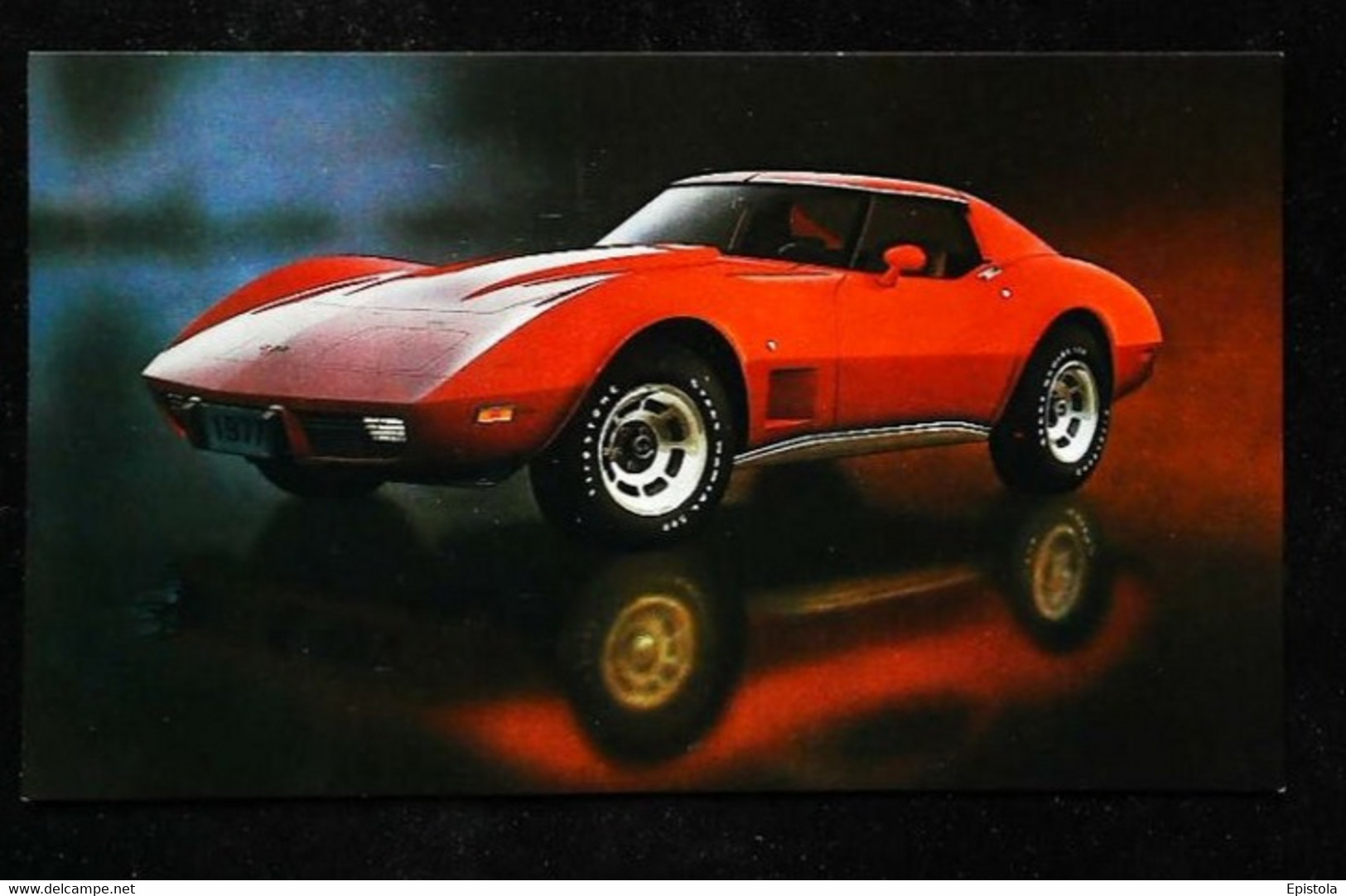 ► CORVETTE Coupé Chevrolet 1977 - Publicité Automobile Américaine (Litho. U.S.A.) - Roadside - American Roadside