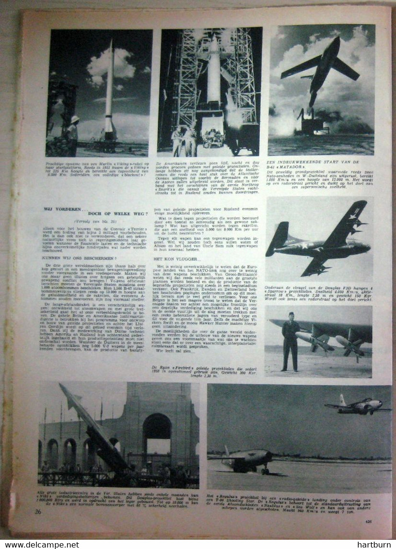 Luchtvaart, Missales, Raketten, Vliegtuig, Bommenwerper, Batterijen, Atoom (17.03.1955) - Altri & Non Classificati