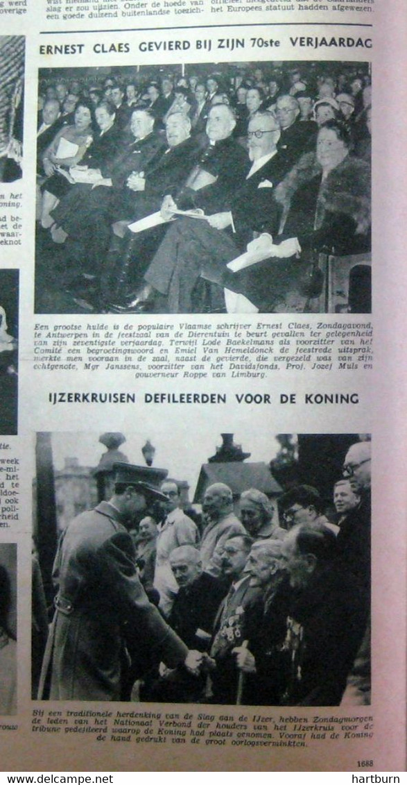 Ernest Claes, Antwerpen - Koning Bouwdewijn, Herdenking Slag Van De Ijzer, Oorlog 1940 - 45 (27.10.1955) - Autres & Non Classés