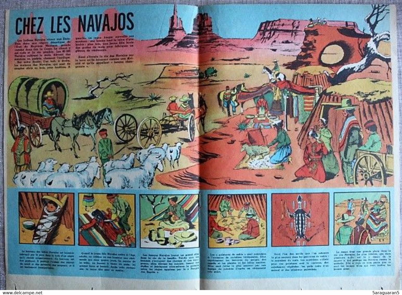 GRAVURE - ENCART DOUBLE PAGES - INDIENS NAVAJOS - Other Plans