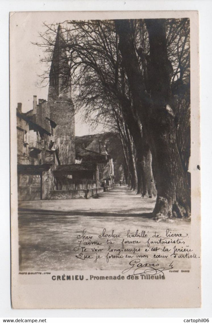 - CPA CRÉMIEU (38) - Promenade Des Tilleuls 1902 - Photo BIGLETTO - - Crémieu