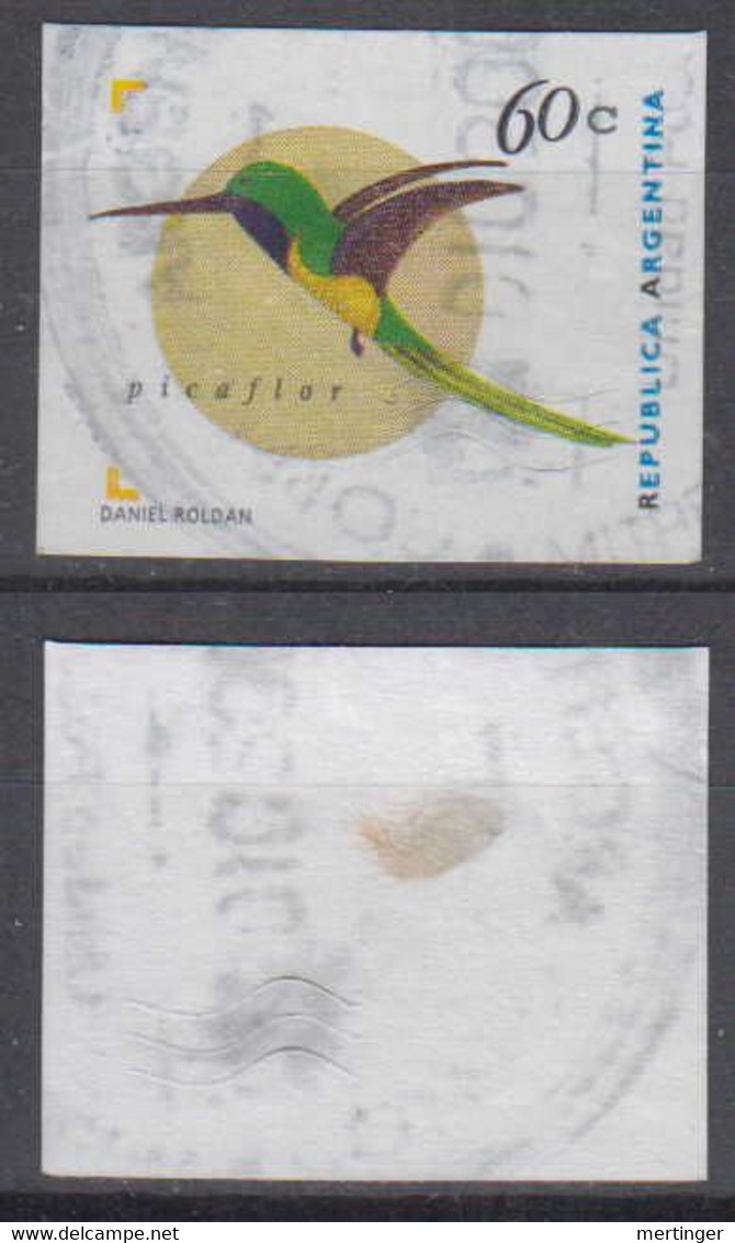 Argentina Mi# 2458 II Used 3 Waves Book Printing Picaflor Bird 2000 - Used Stamps