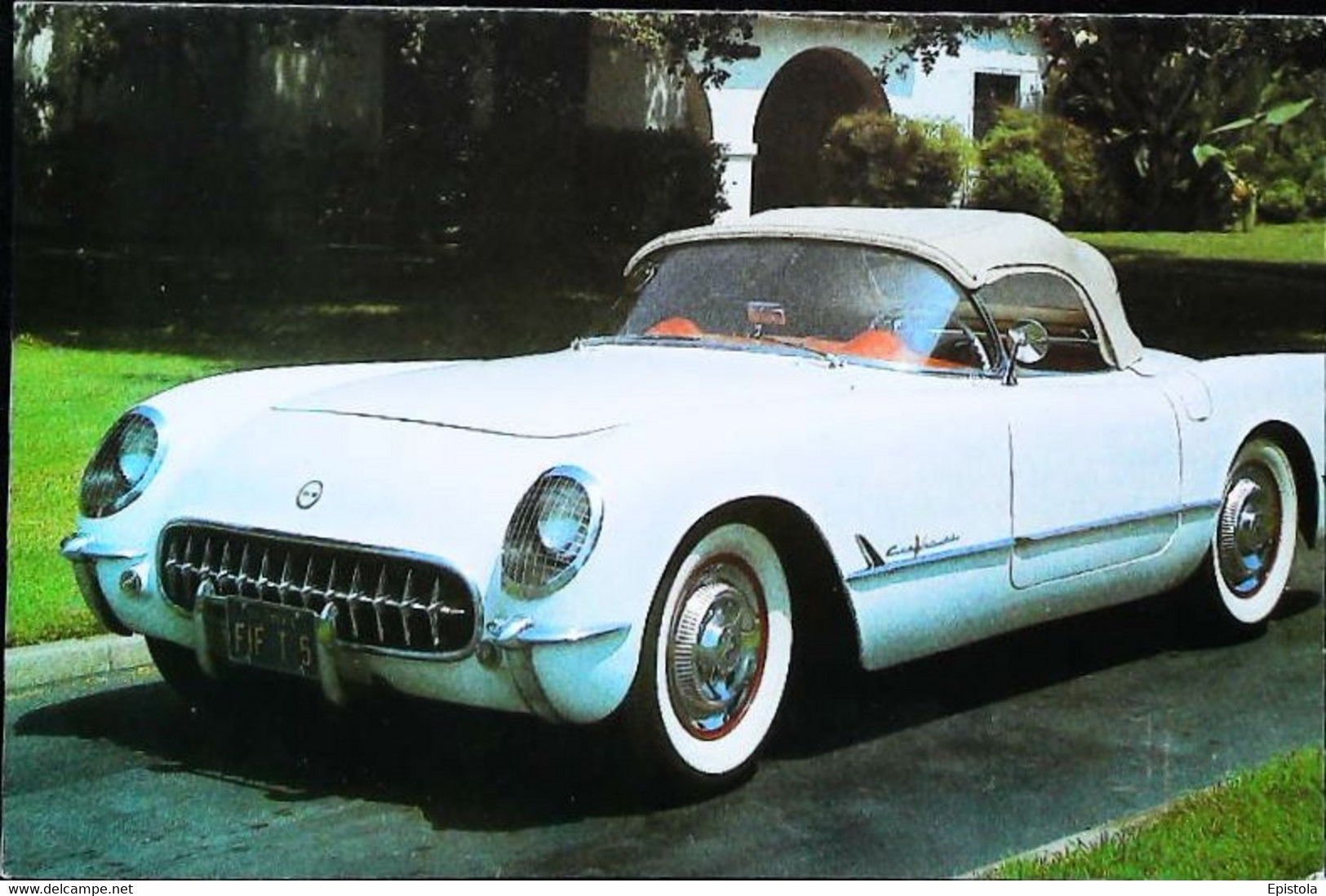 ► CORVETTE  Media 1950's -   Automobile Chevrolet   (Litho. Chine) - American Roadside