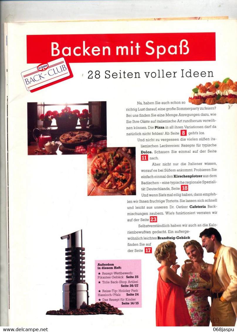 Revue Recette  Pâtisserie Cuisine Club Dr Oetker Mai  1992 - Manger & Boire