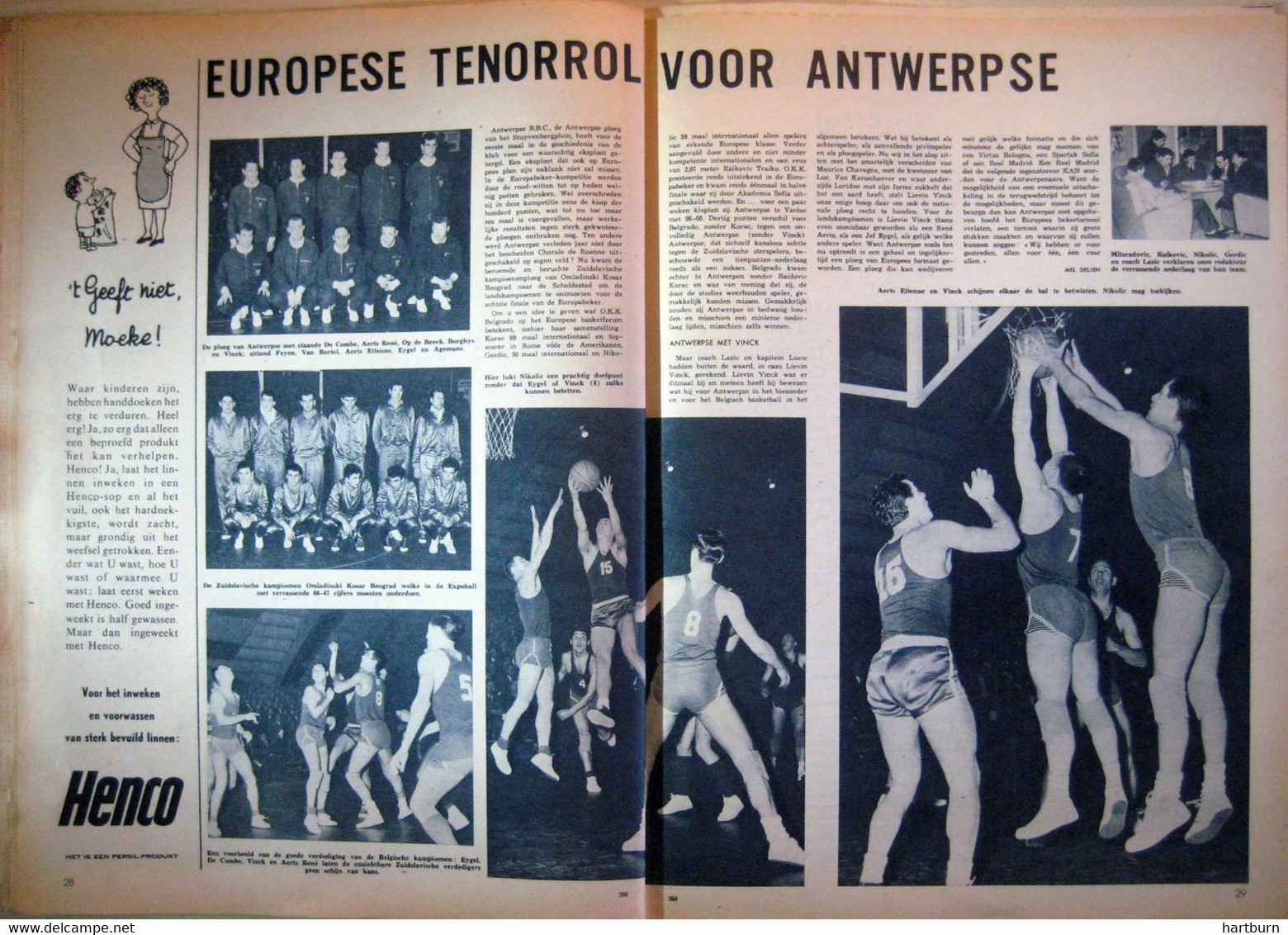 Europese Tenorrol Voor Antwerpse Basketbalploeg, Stuyvenbergplein (16.02.1961) Antwerpen - Autres & Non Classés