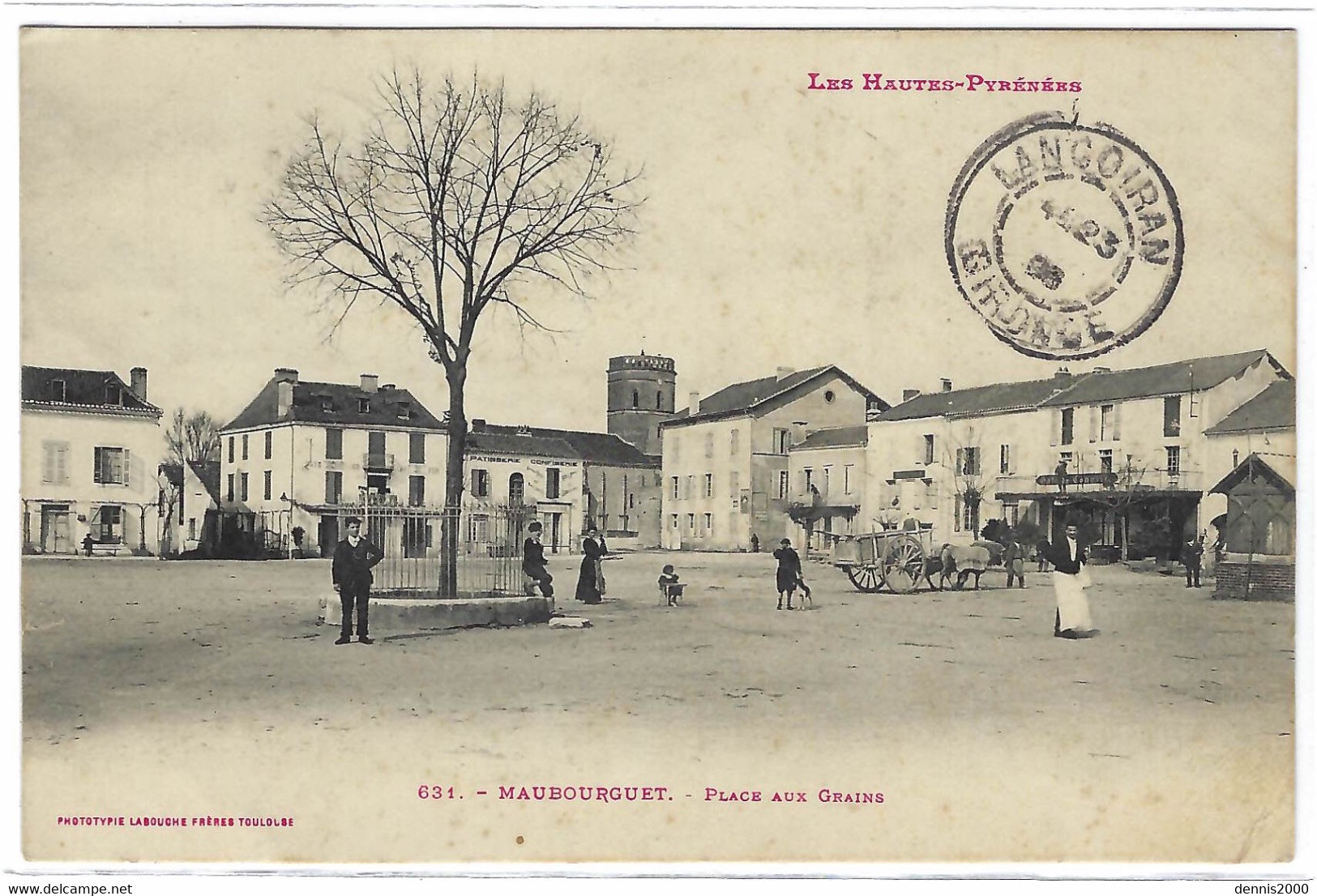 MAUBOURGUET (65) - Les Hautes Pyrénées - Place Aux Grains - Ed. Labouche Frères, Toulouse - Maubourguet