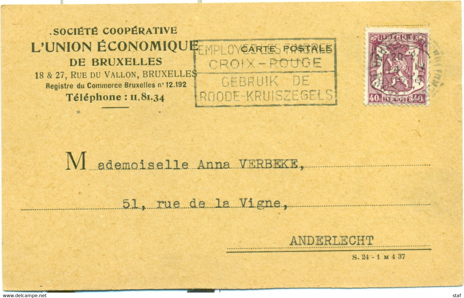 Employez Les Timbres Croix-Rouge - Gebruik De Rode Kruiszegels - Targhette